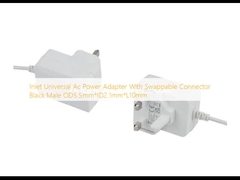 Inlet Universal AC Power Adapter với đầu nối có thể đổi màu đen nam OD5.5mm*ID2.1mm*L10mm